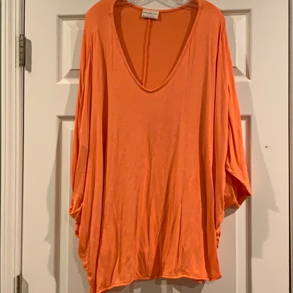 Coral batwing style tunic